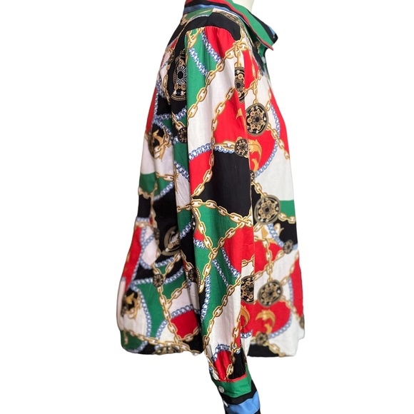 🆕 NY&C long sleeve gold chain link button up shirt - Picture 4 of 11